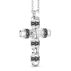 Hot Collier Zancan En Argent Avec Pendentif Croix Et Pierres Naturelles. Colliers