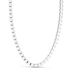 New Collier Zancan Maille Seule En Argent. Colliers