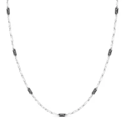 Cheap Collier Zancan Maille Seule En Argent Avec Details En Ceramique. Colliers