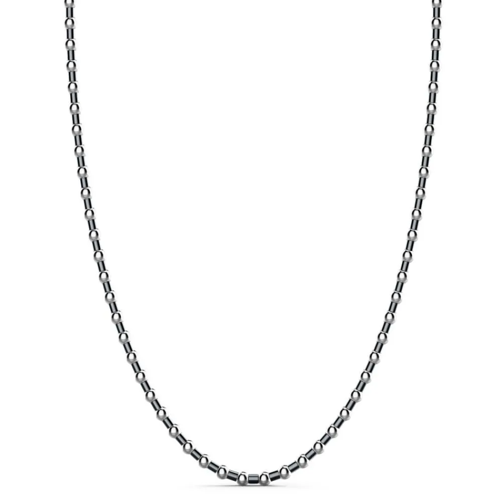 Outlet Collier Zancan Souple En Argent Avec Perles. Colliers