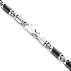 Fashion Collier Zancan Souple En Argent Avec Perles Et Elements Tubulaires. Colliers