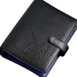 Cheap Organizer Made From Black Leather With Blue Interior. Maroquinerie
