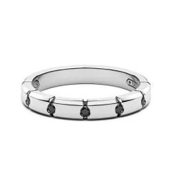 Cheap Silver And Black Stone Ring. Bagues