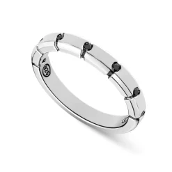 Cheap Silver And Black Stone Ring. Bagues