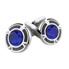 Sale Silver Cufflinks With Lapis Lazuli. Boutons De Manchette