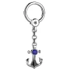 Shop Silver Keychain With Anchor Porte-clés