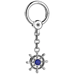 Store Silver Keychain With Helm Porte-clés