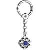 New Silver Keychain With Lapis Lazuli. Porte-clés