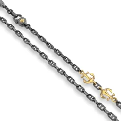 Fashion Silver Necklace With Anchors. Colliers