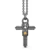 Clearance Silver Necklace With Cross And Small Knot. Colliers