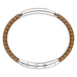 Best Zancan Black Silicone Bracelet With Silver Tag And Rose Gold Details. Bracelets