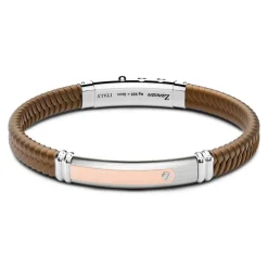 Cheap Zancan Black Silicone Bracelet With Silver Tag And Rose Gold Details. Bracelets