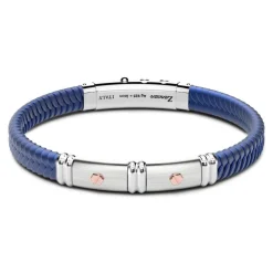 New Zancan Black Silicone Bracelet With Silver Tag And Rose Gold Details. Bracelets