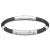 Discount Zancan Black Silicone Bracelet With Silver Tag And Rose Gold Details. Bracelets