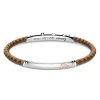 Cheap Zancan Black Silicone Bracelet With Silver Tag And Rose Gold Details. Bracelets