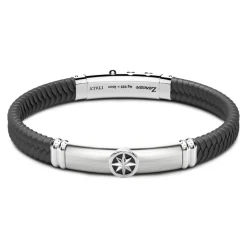 Clearance Zancan Black Silicone Bracelet With Silver Tag. Bracelets