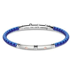 Sale Zancan Black Silicone Bracelet With Silver Tag And Rose Gold Details. Bracelets