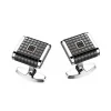 Best Sale Zancan Black Steel And Diamond Cufflinks Boutons De Manchette