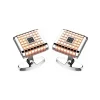 Outlet Zancan Black Steel And Diamond Cufflinks Boutons De Manchette