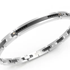 Shop Zancan Black Steel And Stone Bracelet. Bracelets