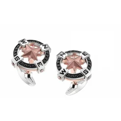Cheap Zancan Black Steel Cufflinks With Wind Rose. Boutons De Manchette