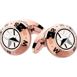 Cheap Zancan Black Steel Cufflinks With Wind Rose. Boutons De Manchette