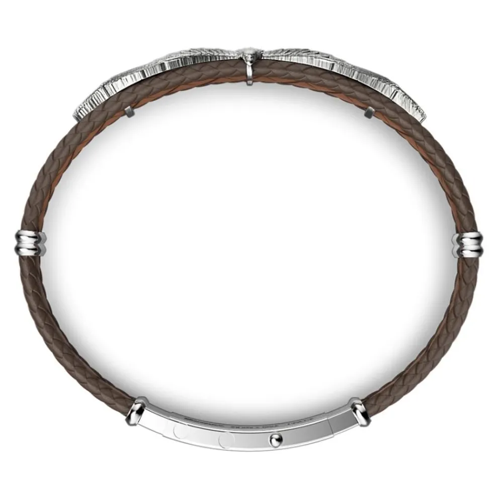 Best Sale Zancan Bracelet Made From Silver And Leather With Eagle. Bracelets
