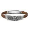 Sale Zancan Bracelet Made From Silver And Leather With Eagle. Bracelets