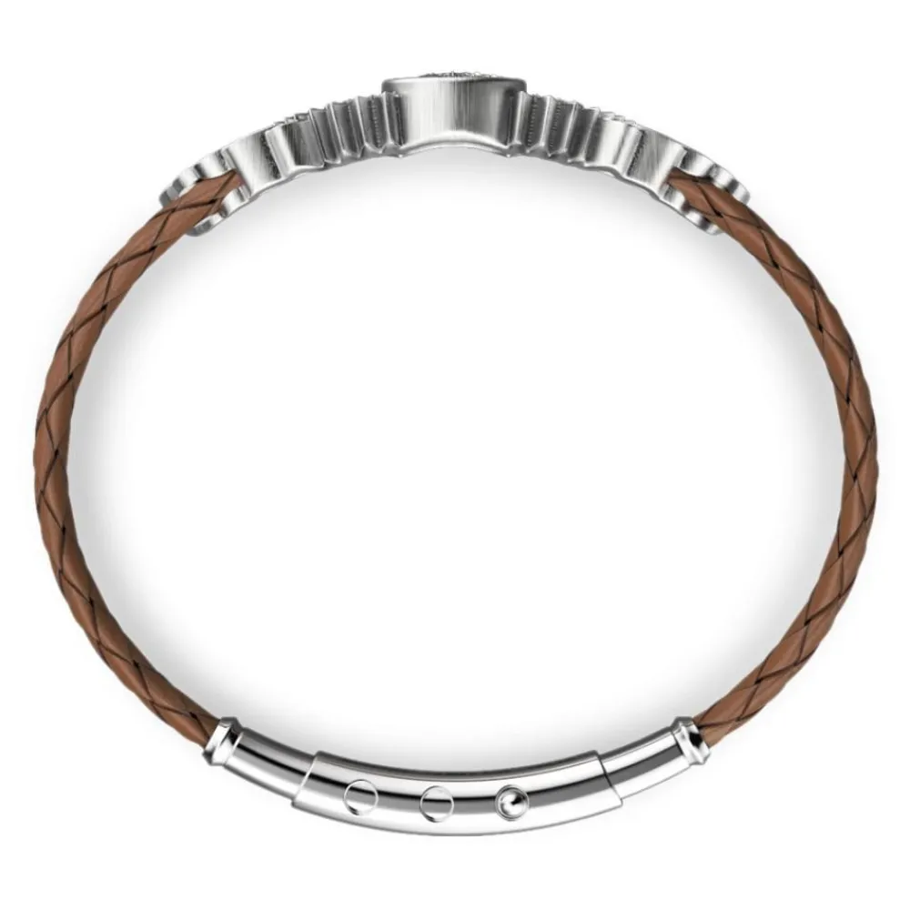 Sale Zancan Bracelet Made From Silver And Leather With Eagle. Bracelets