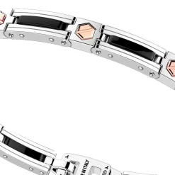 Shop Zancan Bracelet Made From Silver And Ceramic With Rose Gold Screws. Bracelets