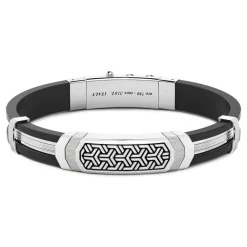 Fashion Zancan Bracelet Made From Silver And Black Silicone With Tag. Bracelets