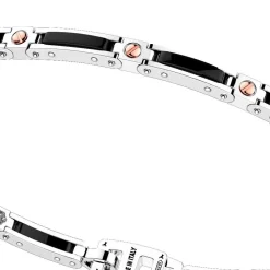 Online Zancan Bracelet Made From Silver And Ceramic With Rose Gold Screws. Bracelets