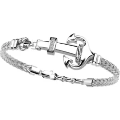 Best Zancan Bracelet With Silver Anchor And Stones. Bracelets