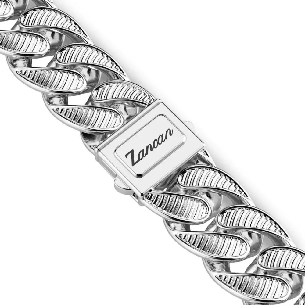 Best Zancan Broad Curb Chain Necklace With Striated Finish. Colliers