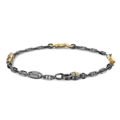 New Zancan Burnished Silver Bracelet With Marine Knots. Bracelets