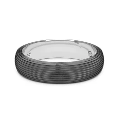 Clearance Zancan Burnished Silver Band Ring. Bagues