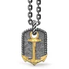 Store Zancan Burnished Silver Necklace With Anchor. Colliers