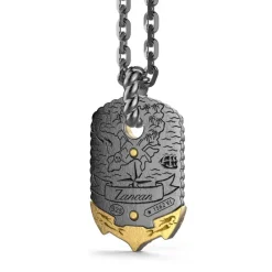 Store Zancan Burnished Silver Necklace With Anchor. Colliers