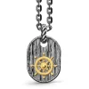 Shop Zancan Burnished Silver Necklace With Helm. Colliers