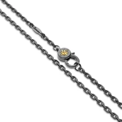 Shop Zancan Burnished Silver Necklace With Helm. Colliers