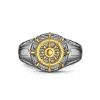 Outlet Zancan Burnished Silver Ring With Helm. Bagues