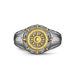 Outlet Zancan Burnished Silver Ring With Helm. Bagues