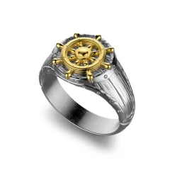 Outlet Zancan Burnished Silver Ring With Helm. Bagues