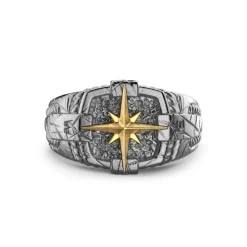 Online Zancan Burnished Silver Ring With Wind Rose. Bagues