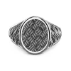 Fashion Zancan Burnished Silver Signet Ring. Bagues