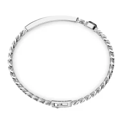 Cheap Zancan Curb Chain Bracelet With Tag And Black Stone. Bracelets