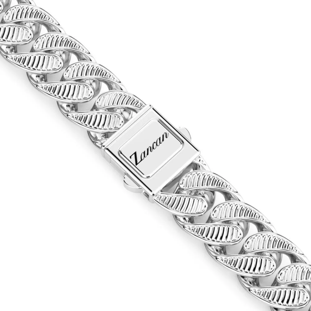 Best Zancan Curb Chain Necklace With Striated Finish. Colliers