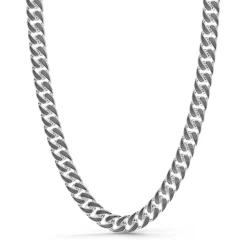 Hot Zancan Curb Chain Necklace With Black Striated Finished. Colliers