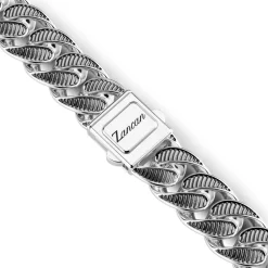 Hot Zancan Curb Chain Necklace With Black Striated Finished. Colliers