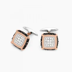 Fashion Zancan Gold And Diamond Cufflinks. Boutons De Manchette
